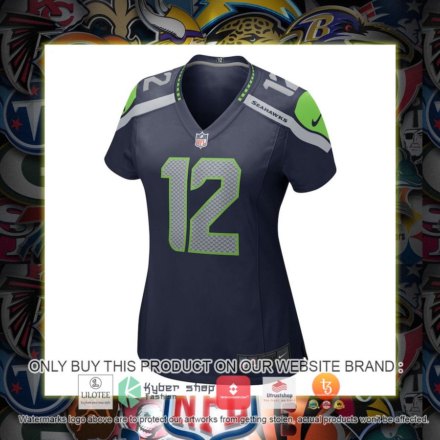 HOT 12th Fan Seattle Seahawks Nike Women's College Navy Football Jersey Shirt 2 12th fan seattle seahawks nike womens college navy football jersey 2 45879