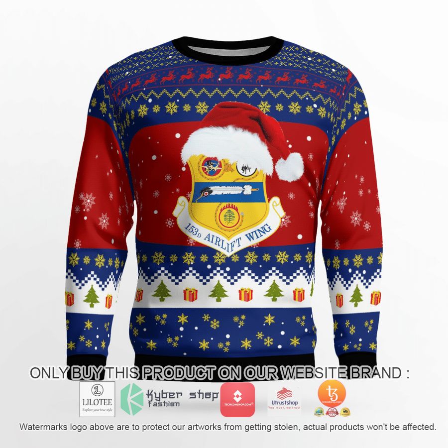 HOT 15 Airlift Wing Wyoming Air National Guard Christmas Sweater 7 15 airlift wing wyoming air national guard christmas 3d sweater 7 27654