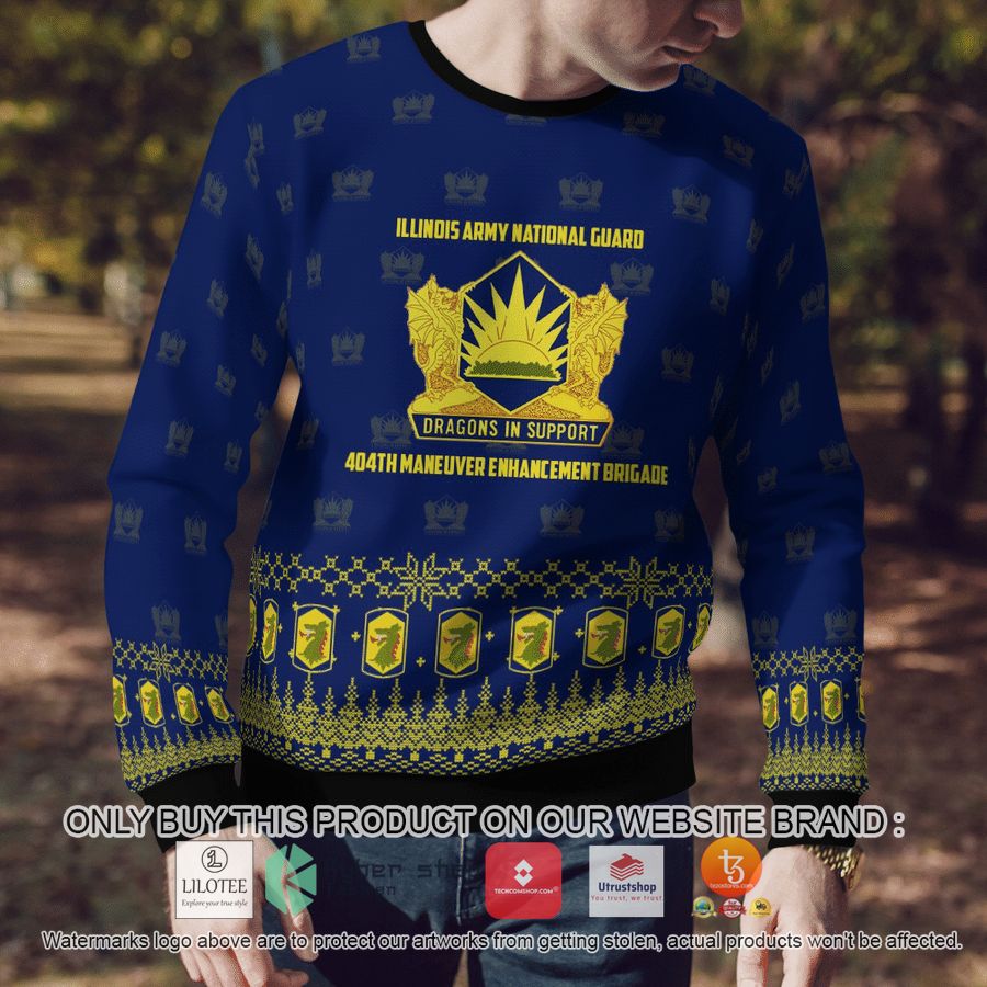 HOT 404th Maneuver Enhancement Brigade Of Illinois Army National Guard Christmas Sweater 12 404th maneuver enhancement brigade of illinois army national guard christmas 3d sweater 12 59853