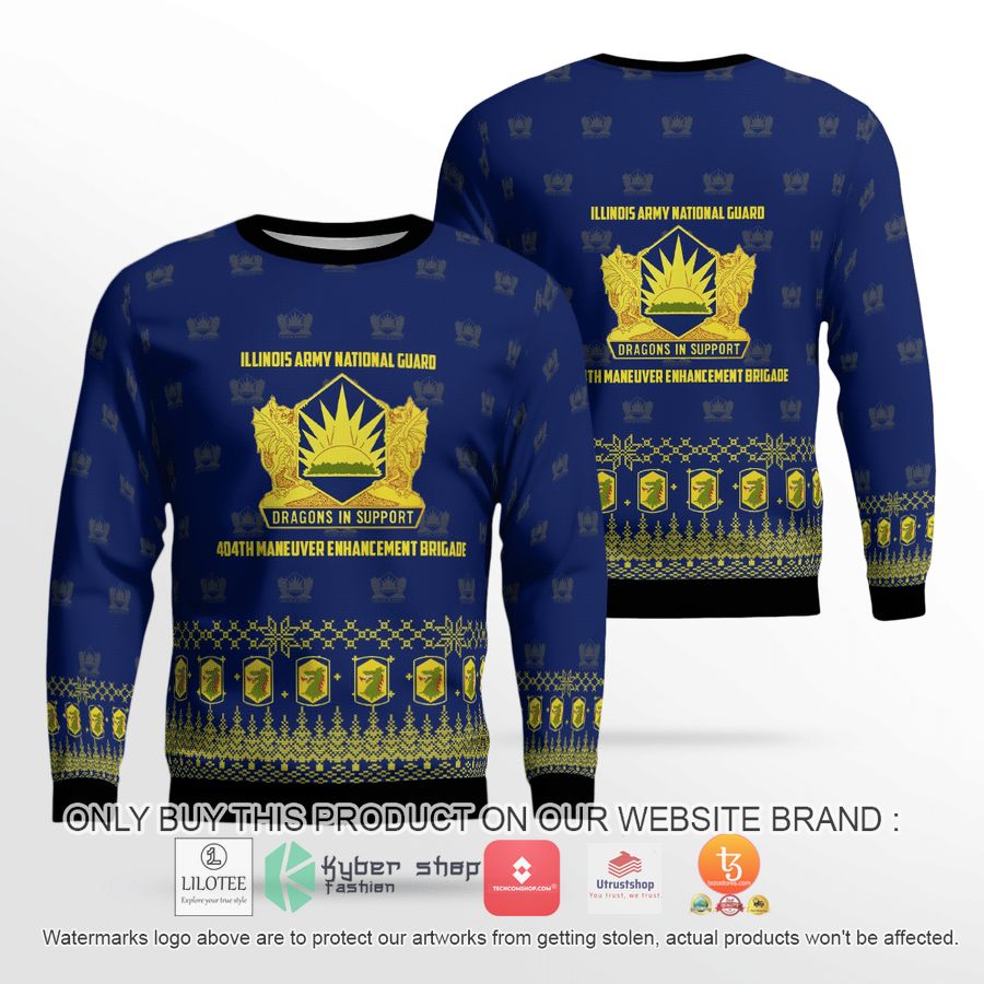 404th maneuver enhancement brigade of illinois army national guard christmas 3d sweater 2 85455