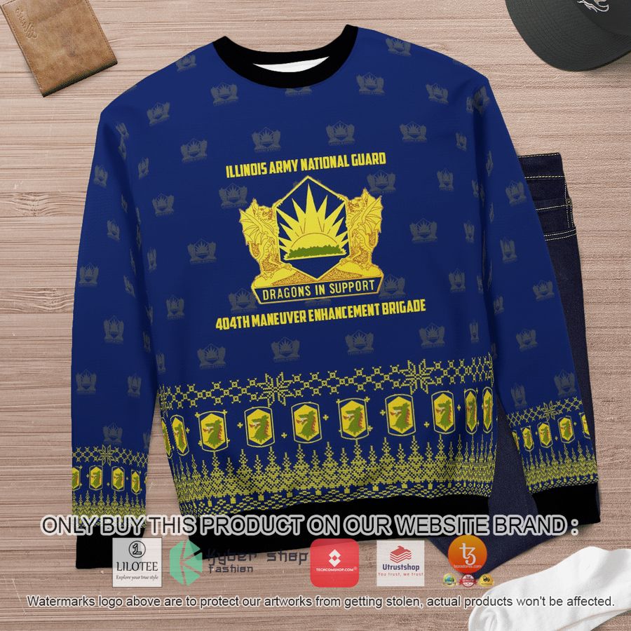 HOT 404th Maneuver Enhancement Brigade Of Illinois Army National Guard Christmas Sweater 8 404th maneuver enhancement brigade of illinois army national guard christmas 3d sweater 8 86266