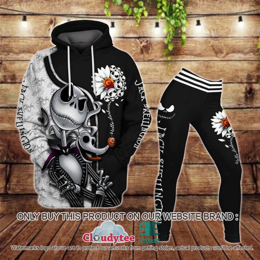 HOT Jack Skellington Sunflower 3D Hoodie, legging 5 Jack Skellington Sunflower 3D Hoodie legging