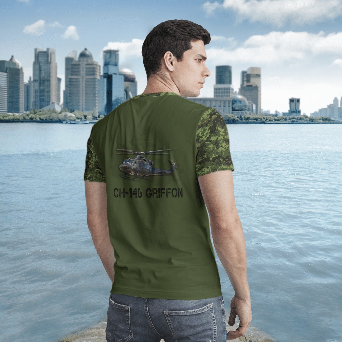HOT Personalized RCAF Bell CH-146 Griffon 3D T-Shirt 3 Personalized RCAF Bell CH 146 Griffon 3D T Shirt 2