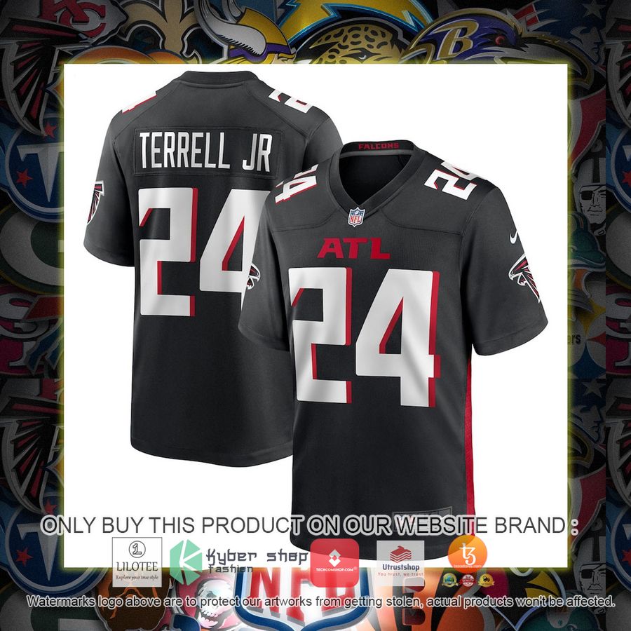 HOT A.J. Terrell Jr. Atlanta Falcons Nike Black Football Jersey Shirt 7 a j terrell jr atlanta falcons nike black football jersey 1 14753