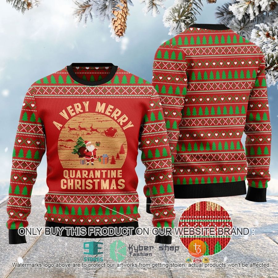 a very merry quarantine christmas ugly christmas sweater 1 21232
