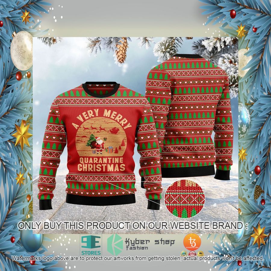 HOT A Very Merry Quarantine Christmas Ugly Christmas Sweater 2 a very merry quarantine christmas ugly christmas sweater 2 41640