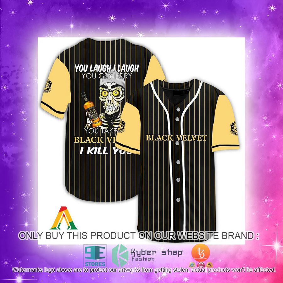 NEW Achmed the Dead Terrorist You Laugh I Laugh You Take My Black Velvet Whisky I Kill You Baseball Shirt 4 achmed the dead terrorist you laugh i laugh you take my black velvet whisky i kill you baseball jersey 4 30916
