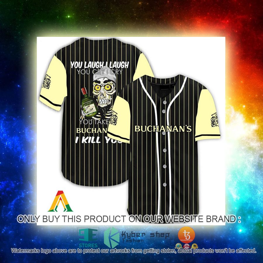 NEW Achmed the Dead Terrorist You Laugh I Laugh You Take My Buchanan's Whisky I Kill You Baseball Shirt 3 achmed the dead terrorist you laugh i laugh you take my buchanans whisky i kill you baseball jersey 3 36451