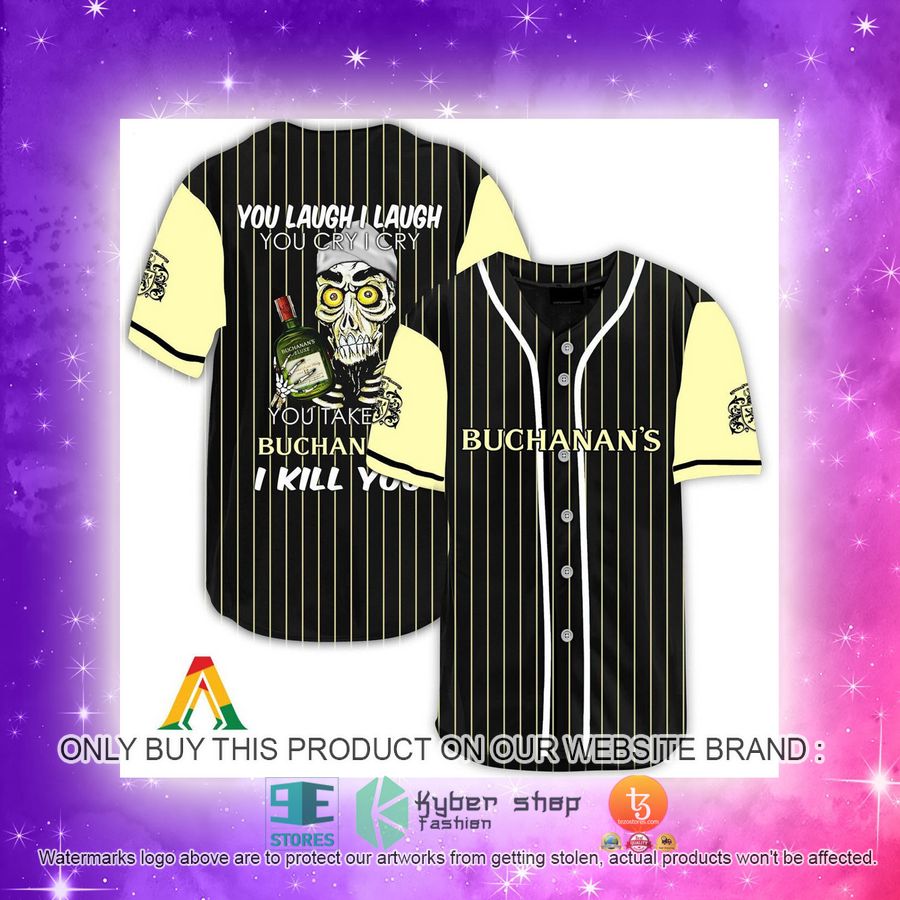 NEW Achmed the Dead Terrorist You Laugh I Laugh You Take My Buchanan's Whisky I Kill You Baseball Shirt 4 achmed the dead terrorist you laugh i laugh you take my buchanans whisky i kill you baseball jersey 4 3707