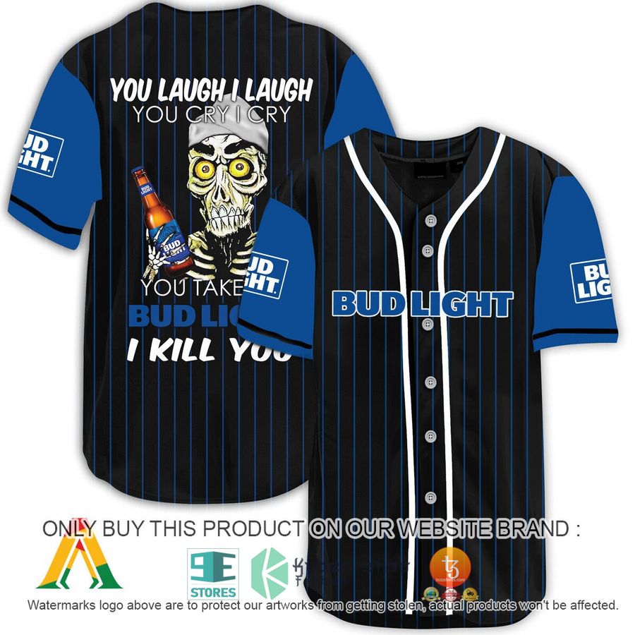 NEW Achmed the Dead Terrorist You Laugh I Laugh You Take My Bud Light I Kill You Baseball Shirt 1 achmed the dead terrorist you laugh i laugh you take my bud light i kill you baseball jersey 1 63501