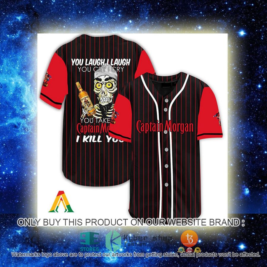 NEW Achmed the Dead Terrorist You Laugh I Laugh You Take My Captain Morgan I Kill You Baseball Shirt 2 achmed the dead terrorist you laugh i laugh you take my captain morgan i kill you baseball jersey 2 65372