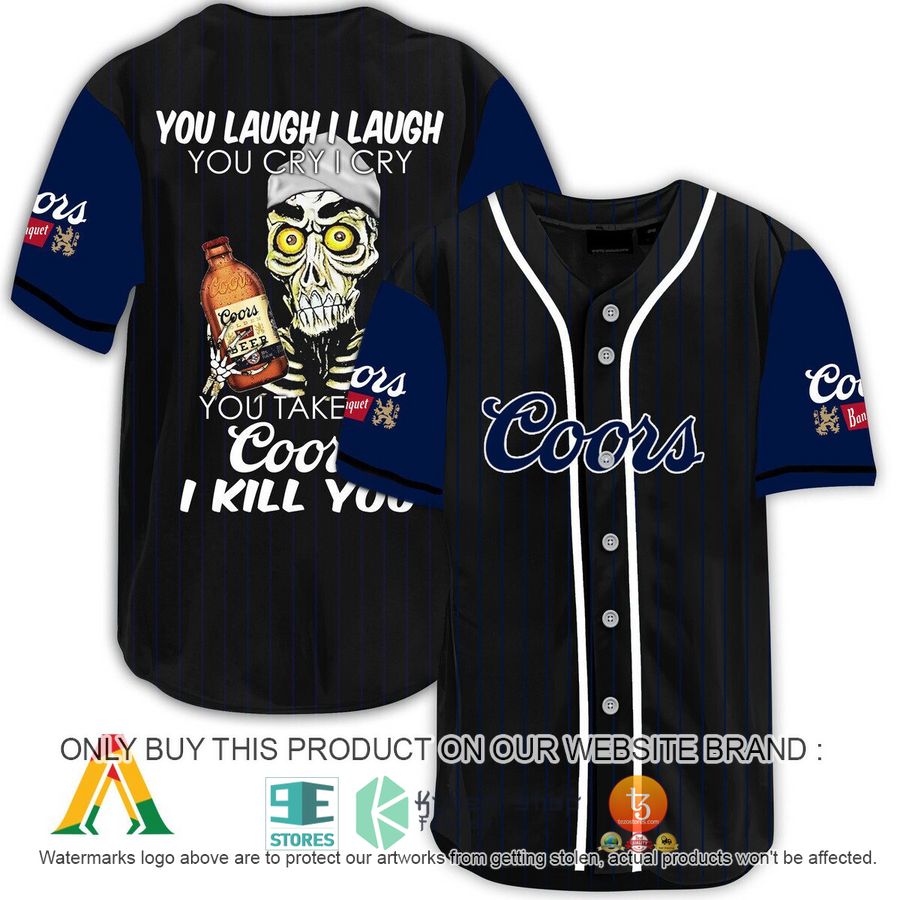 NEW Achmed the Dead Terrorist You Laugh I Laugh You Take My Coors Banquet I Kill You Baseball Shirt 9 achmed the dead terrorist you laugh i laugh you take my coors banquet i kill you baseball jersey 1 89187
