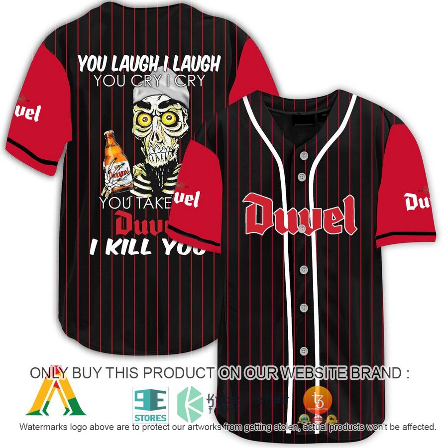 NEW Achmed the Dead Terrorist You Laugh I Laugh You Take My Duvel Beer I Kill You Baseball Shirt 8 achmed the dead terrorist you laugh i laugh you take my duvel beer i kill you baseball jersey 1 35503