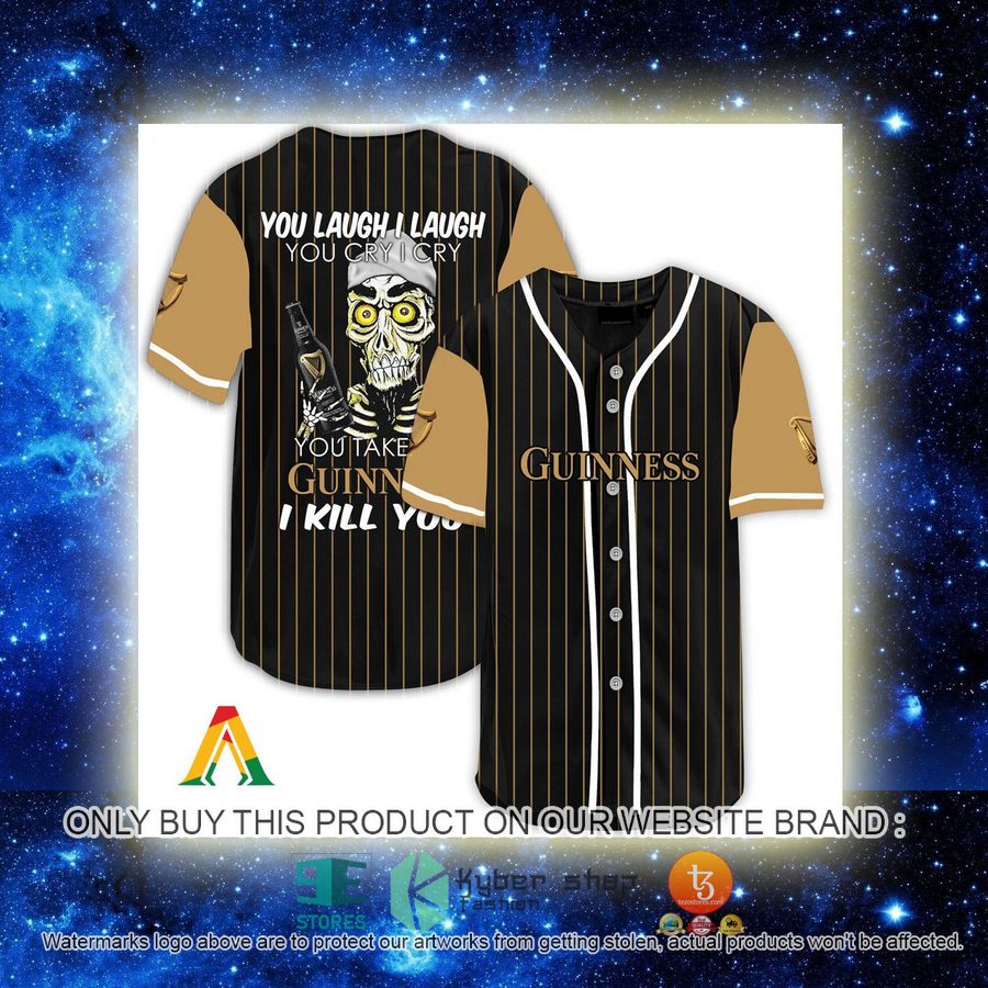 NEW Achmed the Dead Terrorist You Laugh I Laugh You Take My Guinness Beer I Kill You Baseball Shirt 2 achmed the dead terrorist you laugh i laugh you take my guinness beer i kill you baseball jersey 2 53497