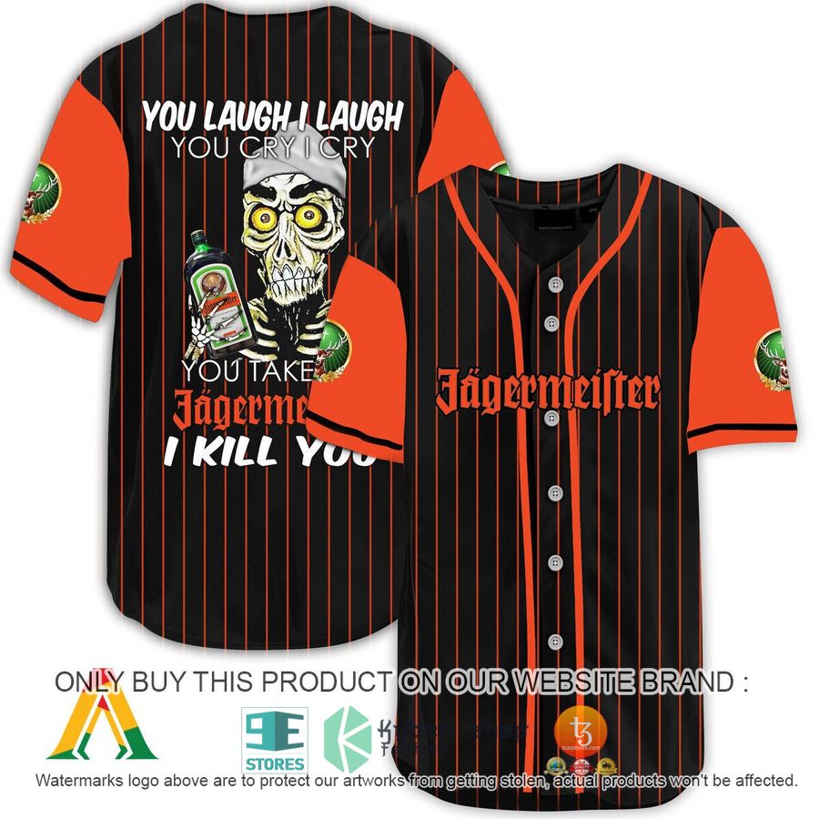 NEW Achmed the Dead Terrorist You Laugh I Laugh You Take My Jagermeister I Kill You Baseball Shirt 8 achmed the dead terrorist you laugh i laugh you take my jagermeister i kill you baseball jersey 1 63999