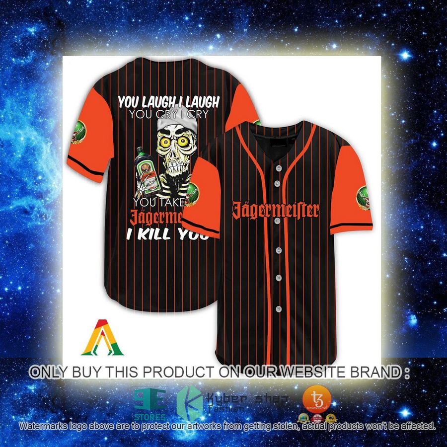 NEW Achmed the Dead Terrorist You Laugh I Laugh You Take My Jagermeister I Kill You Baseball Shirt 2 achmed the dead terrorist you laugh i laugh you take my jagermeister i kill you baseball jersey 2 57821