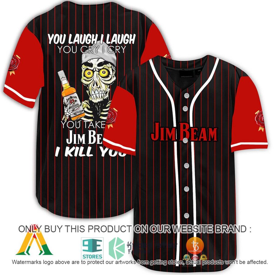 NEW Achmed the Dead Terrorist You Laugh I Laugh You Take My Jim Beam I Kill You Baseball Shirt 1 achmed the dead terrorist you laugh i laugh you take my jim beam i kill you baseball jersey 1 76846