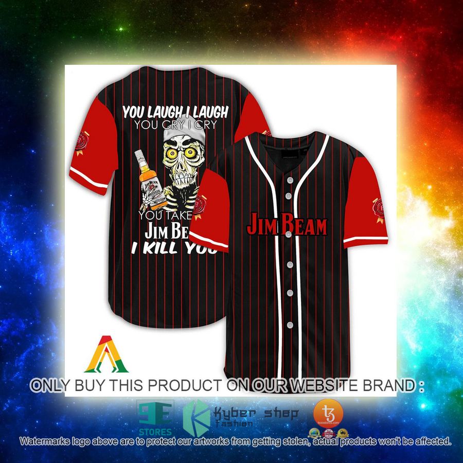 NEW Achmed the Dead Terrorist You Laugh I Laugh You Take My Jim Beam I Kill You Baseball Shirt 3 achmed the dead terrorist you laugh i laugh you take my jim beam i kill you baseball jersey 3 68772