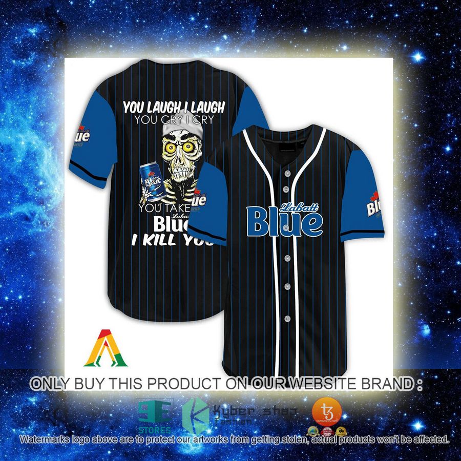 NEW Achmed the Dead Terrorist You Laugh I Laugh You Take My Labatt Blue I Kill You Baseball Shirt 2 achmed the dead terrorist you laugh i laugh you take my labatt blue i kill you baseball jersey 2 22859