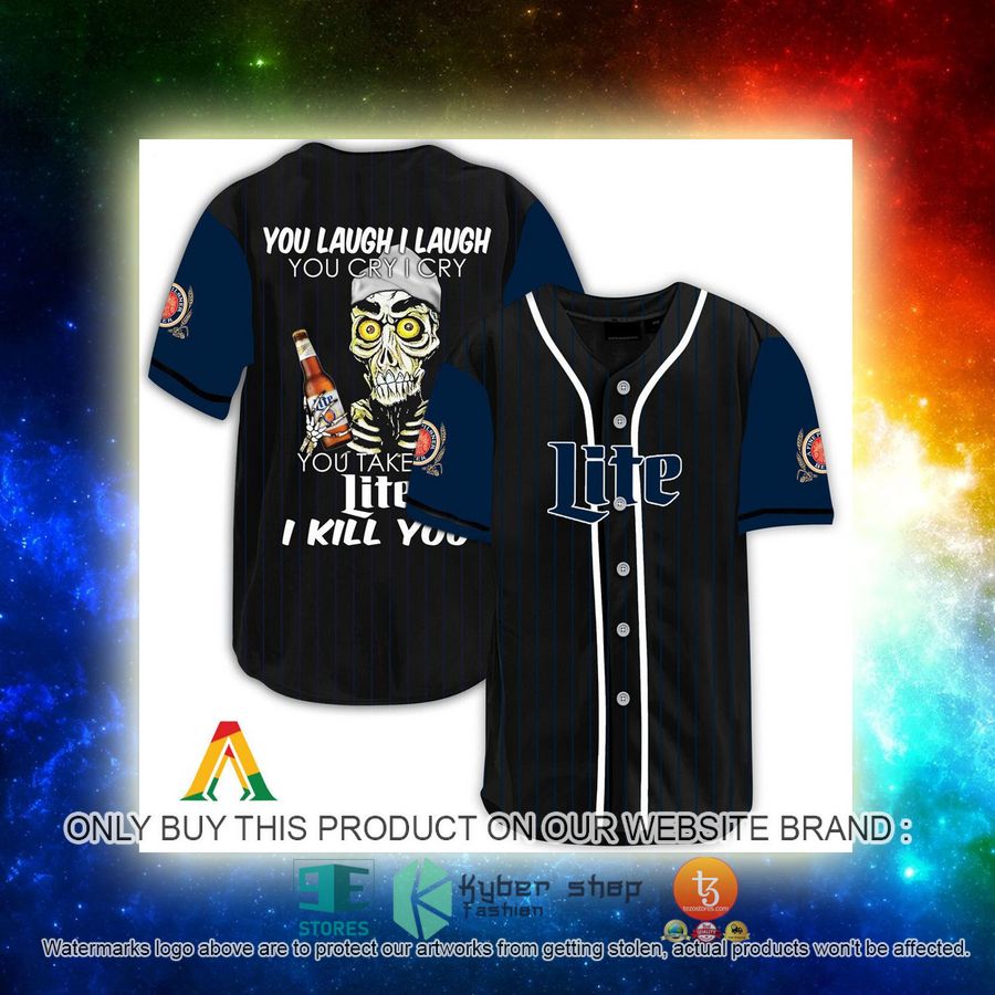 NEW Achmed the Dead Terrorist You Laugh I Laugh You Take My Miller Lite I Kill You Baseball Shirt 3 achmed the dead terrorist you laugh i laugh you take my miller lite i kill you baseball jersey 3 14235