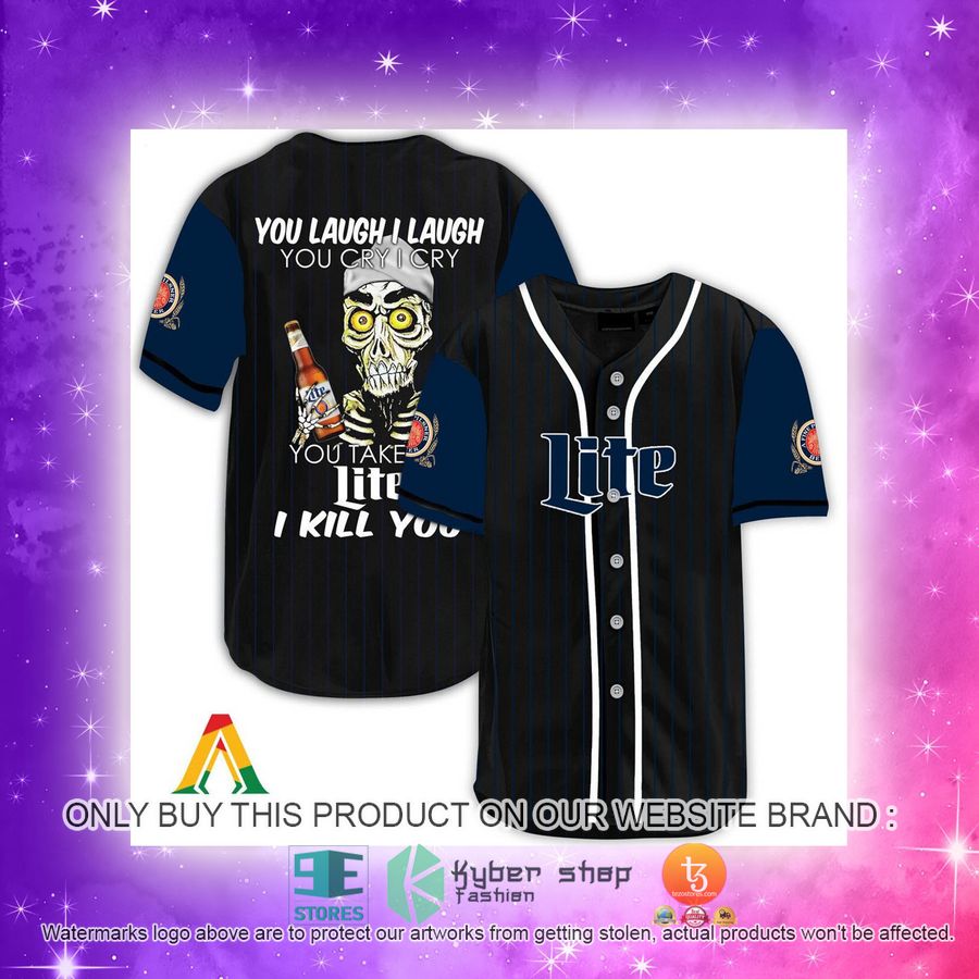 NEW Achmed the Dead Terrorist You Laugh I Laugh You Take My Miller Lite I Kill You Baseball Shirt 4 achmed the dead terrorist you laugh i laugh you take my miller lite i kill you baseball jersey 4 70657