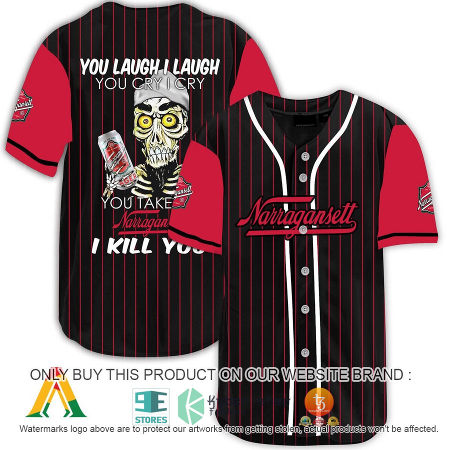 NEW Achmed the Dead Terrorist You Laugh I Laugh You Take My Narragansett Beer I Kill You Baseball Shirt 1 achmed the dead terrorist you laugh i laugh you take my narragansett beer i kill you baseball jersey 1 29937