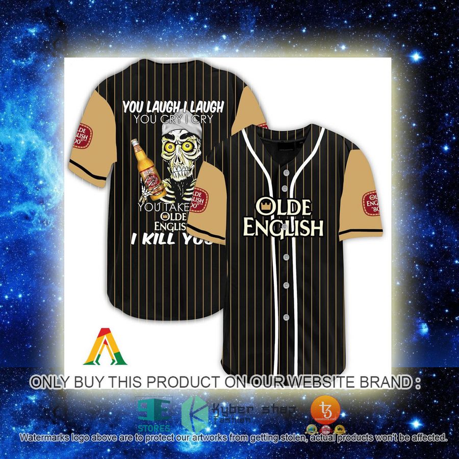 NEW Achmed the Dead Terrorist You Laugh I Laugh You Take My Olde English 800 Beer I Kill You Baseball Shirt 2 achmed the dead terrorist you laugh i laugh you take my olde english 800 beer i kill you baseball jersey 2 83911
