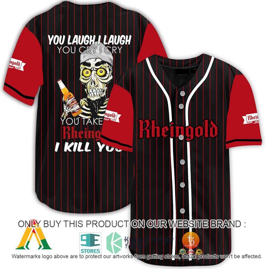 NEW Achmed the Dead Terrorist You Laugh I Laugh You Take My Rheingold Beer I Kill You Baseball Shirt 9 achmed the dead terrorist you laugh i laugh you take my rheingold beer i kill you baseball jersey 1 46646