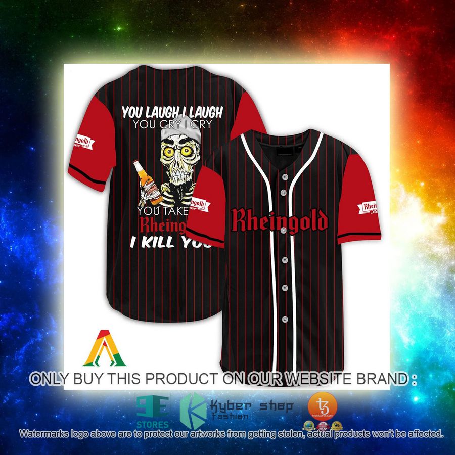 NEW Achmed the Dead Terrorist You Laugh I Laugh You Take My Rheingold Beer I Kill You Baseball Shirt 3 achmed the dead terrorist you laugh i laugh you take my rheingold beer i kill you baseball jersey 3 14726