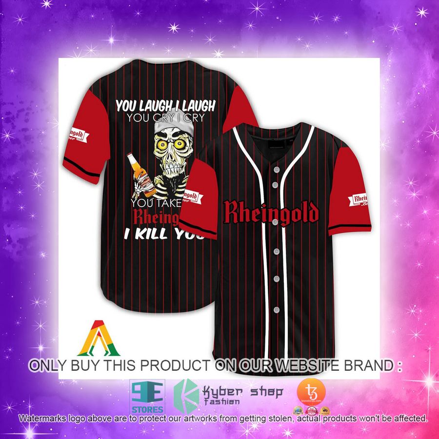 NEW Achmed the Dead Terrorist You Laugh I Laugh You Take My Rheingold Beer I Kill You Baseball Shirt 4 achmed the dead terrorist you laugh i laugh you take my rheingold beer i kill you baseball jersey 4 18183