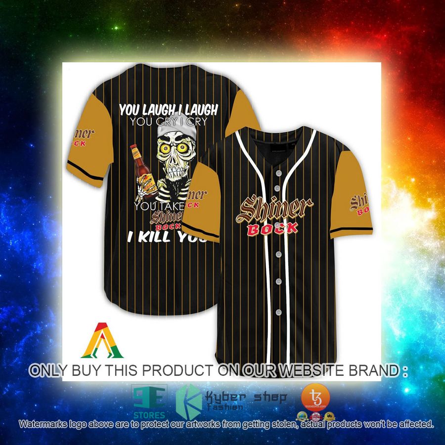 NEW Achmed the Dead Terrorist You Laugh I Laugh You Take My Shiner Bock Beer I Kill You Baseball Shirt 3 achmed the dead terrorist you laugh i laugh you take my shiner bock beer i kill you baseball jersey 3 99691