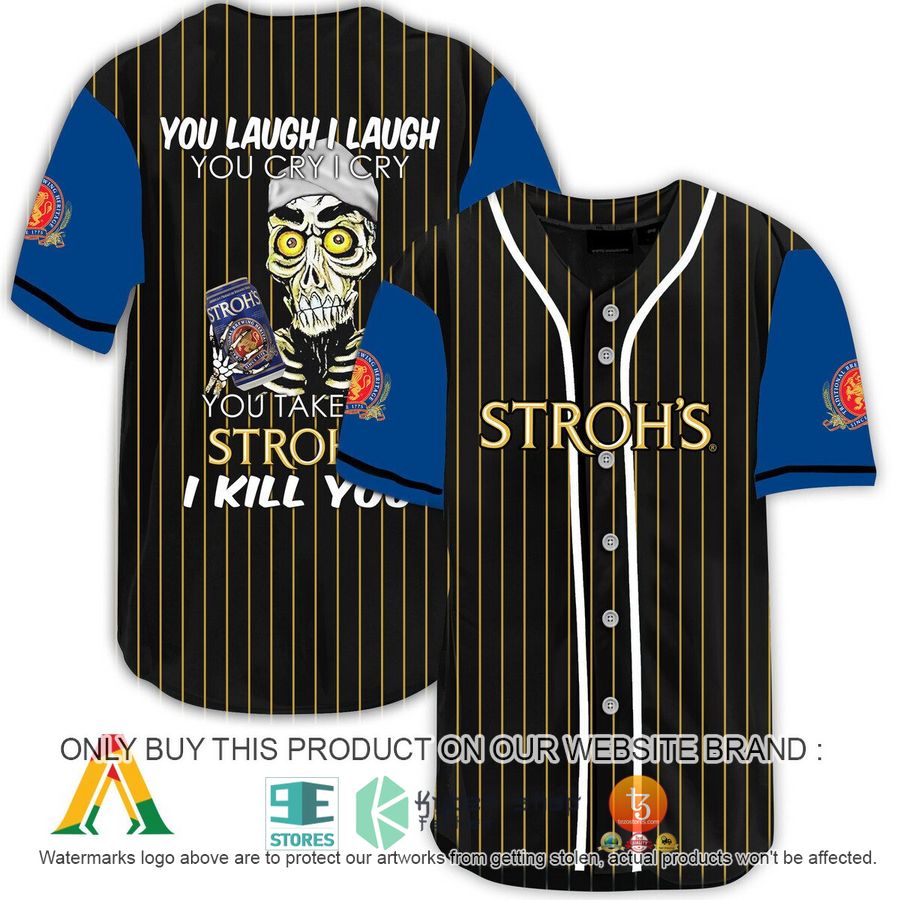 NEW Achmed the Dead Terrorist You Laugh I Laugh You Take My Stroh's Beer I Kill You Baseball Shirt 8 achmed the dead terrorist you laugh i laugh you take my strohs beer i kill you baseball jersey 1 66113