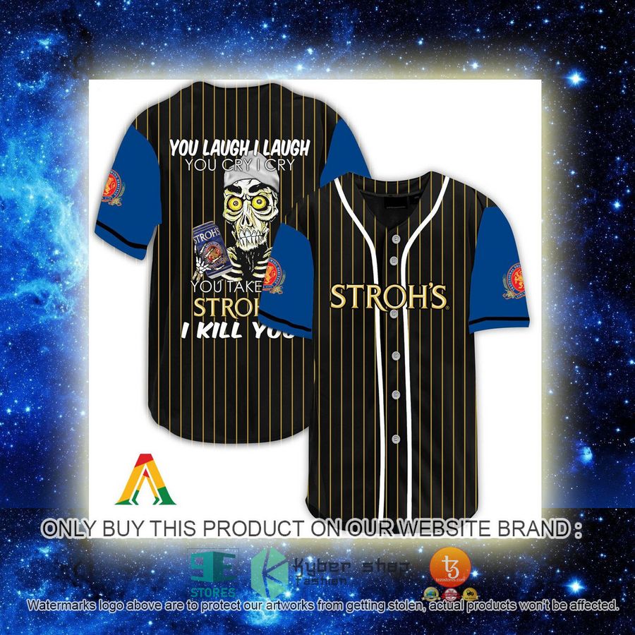 NEW Achmed the Dead Terrorist You Laugh I Laugh You Take My Stroh's Beer I Kill You Baseball Shirt 2 achmed the dead terrorist you laugh i laugh you take my strohs beer i kill you baseball jersey 2 89541