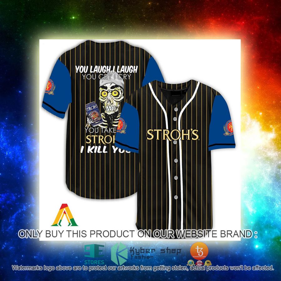 NEW Achmed the Dead Terrorist You Laugh I Laugh You Take My Stroh's Beer I Kill You Baseball Shirt 3 achmed the dead terrorist you laugh i laugh you take my strohs beer i kill you baseball jersey 3 77623