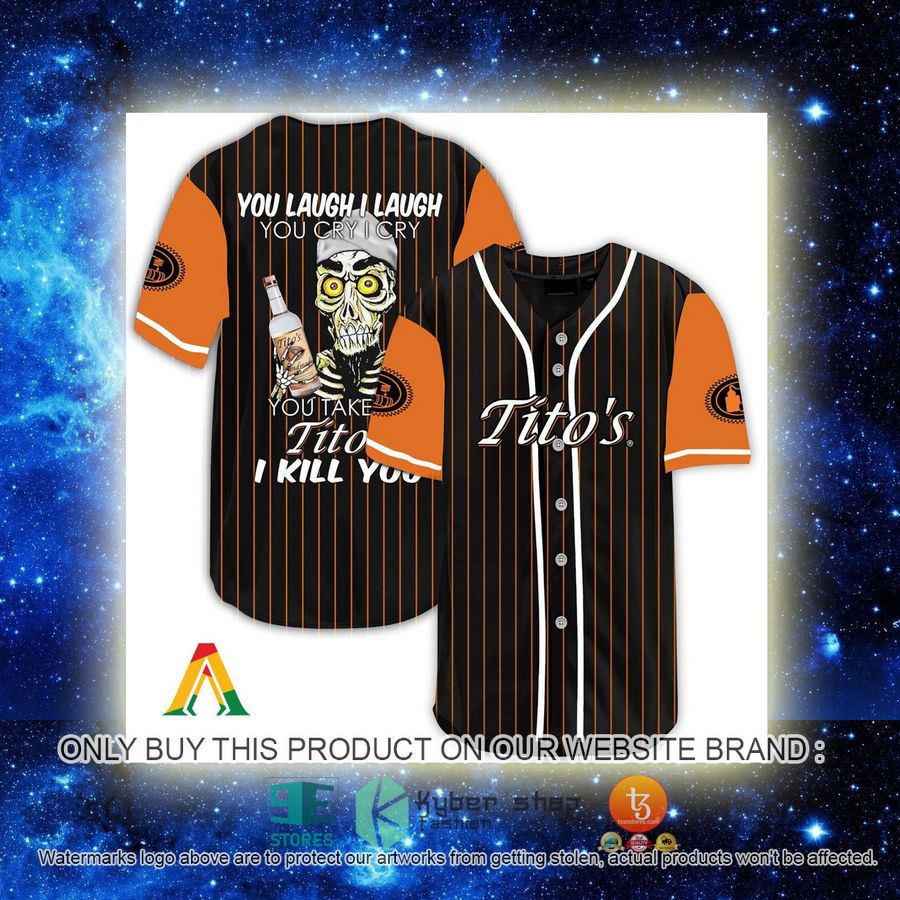 NEW Achmed the Dead Terrorist You Laugh I Laugh You Take My Tito's Vodka I Kill You Baseball Shirt 2 achmed the dead terrorist you laugh i laugh you take my titos vodka i kill you baseball jersey 2 98720