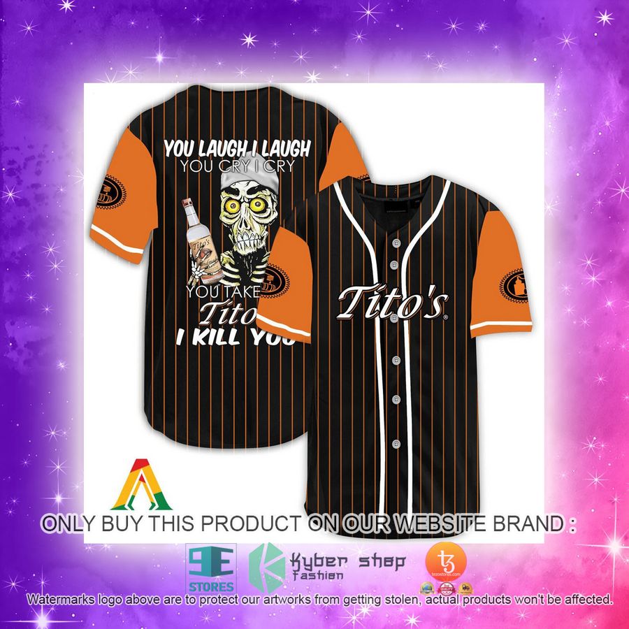 NEW Achmed the Dead Terrorist You Laugh I Laugh You Take My Tito's Vodka I Kill You Baseball Shirt 4 achmed the dead terrorist you laugh i laugh you take my titos vodka i kill you baseball jersey 4 94323