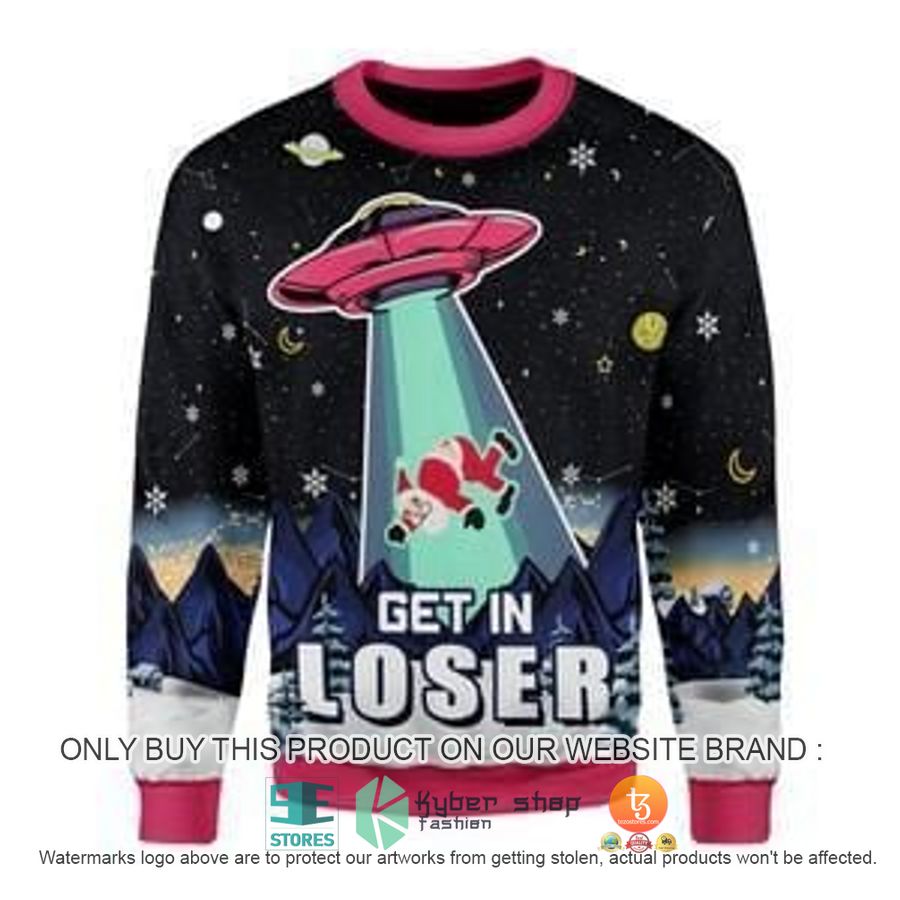 alien get in loser christmas ugly sweater 1 35128