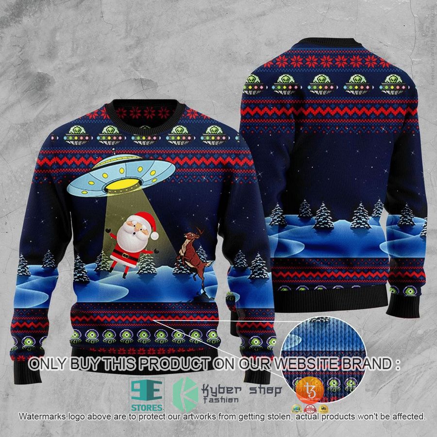 alien santa claus christmas ugly sweater 1 30705