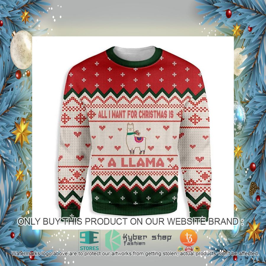 HOT All I Want For Christmas Is A Llama Ugly Christmas Sweater 2 all i want for christmas is a llama ugly christmas sweater 2 17002