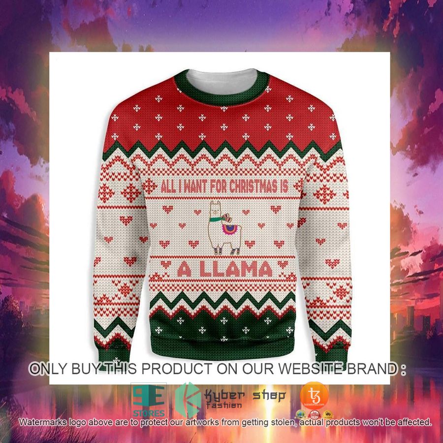 HOT All I Want For Christmas Is A Llama Ugly Christmas Sweater 3 all i want for christmas is a llama ugly christmas sweater 3 58711