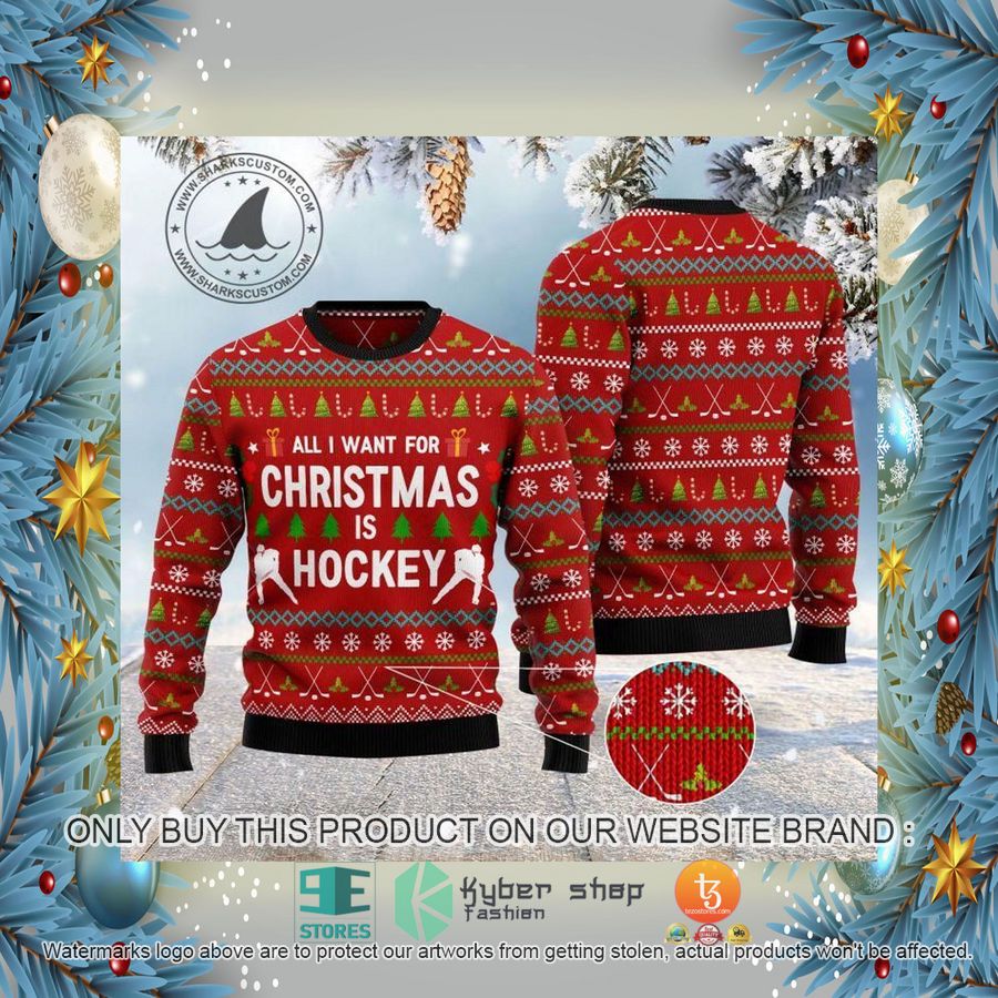 HOT All I Want For Christmas Is Hockey Ugly Christmas Sweater 3 all i want for christmas is hockey ugly christmas sweater 3 42339
