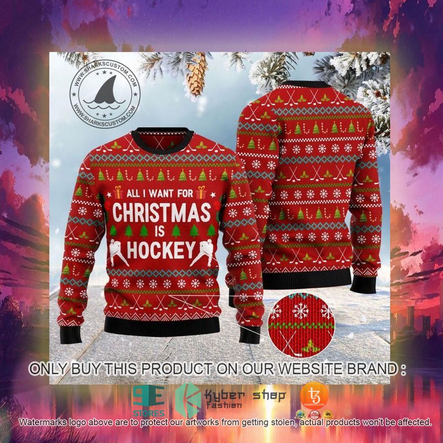 HOT All I Want For Christmas Is Hockey Ugly Christmas Sweater 5 all i want for christmas is hockey ugly christmas sweater 5 37171