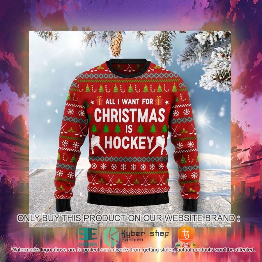 HOT All I Want For Christmas Is Hockey Ugly Christmas Sweater 6 all i want for christmas is hockey ugly christmas sweater 6 9789