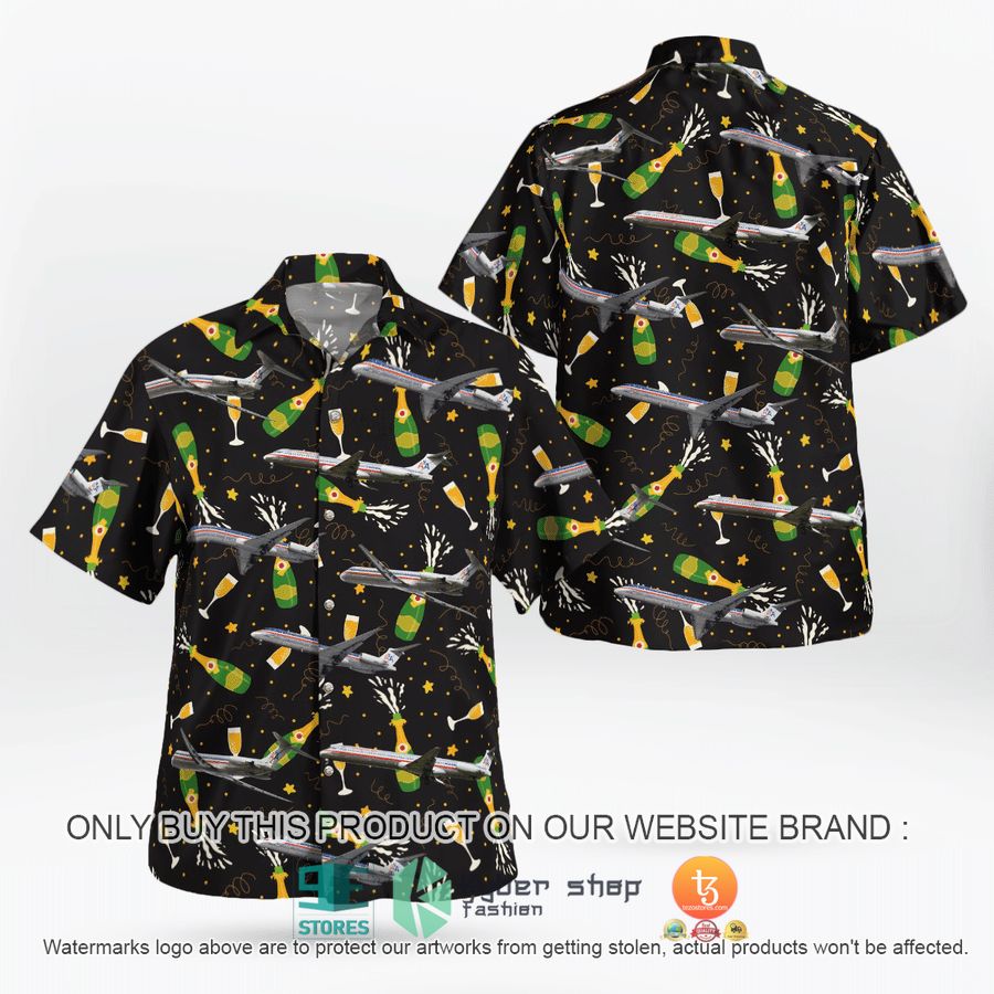 american airlines mcdonnell md 83 happy new year hawaiian shirt 1 80043