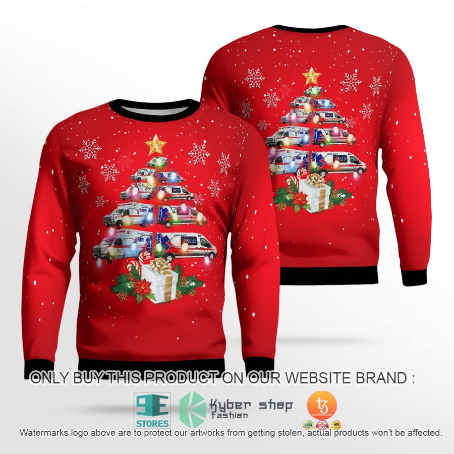NEW AMR Capital Region Christmas Tree red Sweatshirt, Sweater 2 amr capital region christmas tree red sweater sweatshirt 2 89139