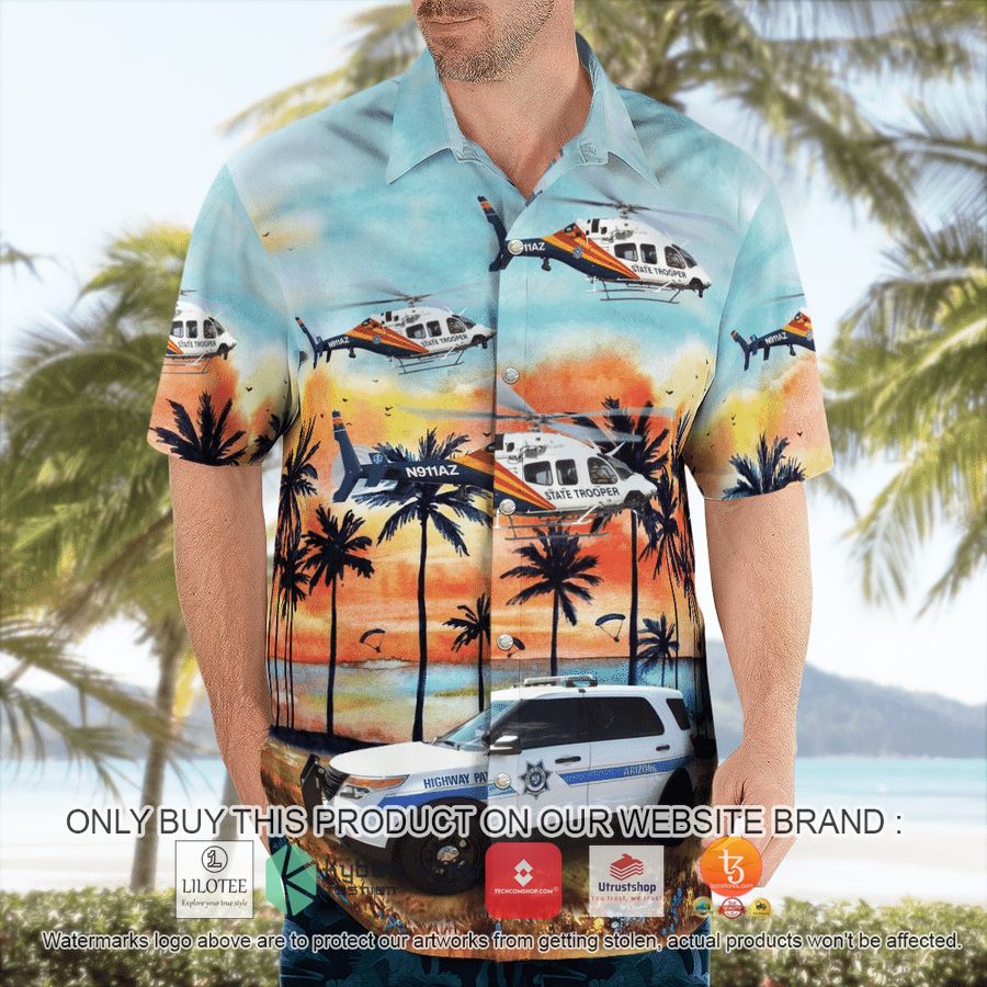 HOT Arizona Department of Public Safety Highway Patrol Ford Explorer 4 & Bell 429 N911AZ Ranger 1 Hawaiian Shirt 5 arizona department of public safety highway patrol ford explorer 4 bell 429 n911az ranger 1 hawaiian shirt 5 65019