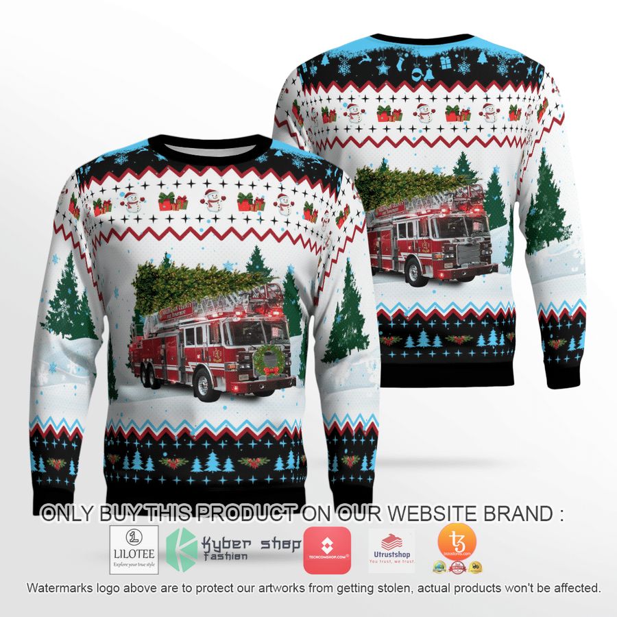 arlington county fire department christmas 3d sweater 2 8952