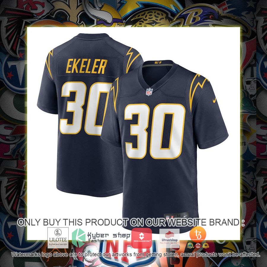 HOT Austin Ekeler Los Angeles Chargers Nike Navy Football Jersey Shirt 1 austin ekeler los angeles chargers nike navy football jersey 1 77472