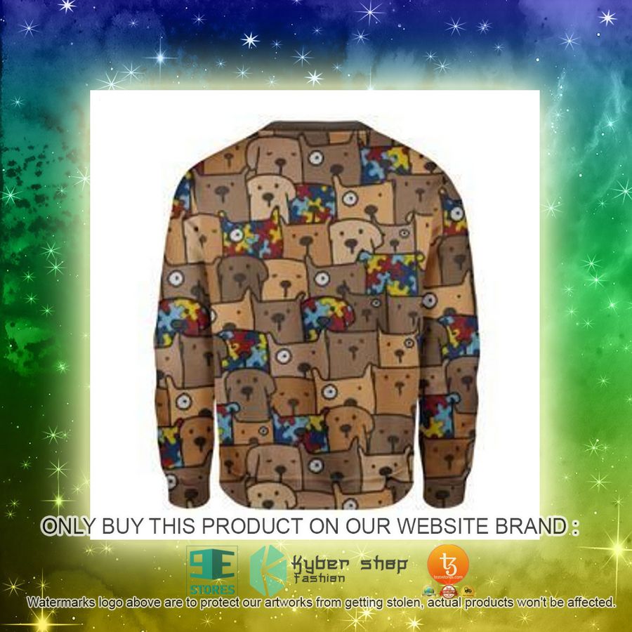 NEW Autism Awareness Dog Christmas Sweatshirt, Sweater 6 autism awareness dog christmas ugly sweater 6 35682