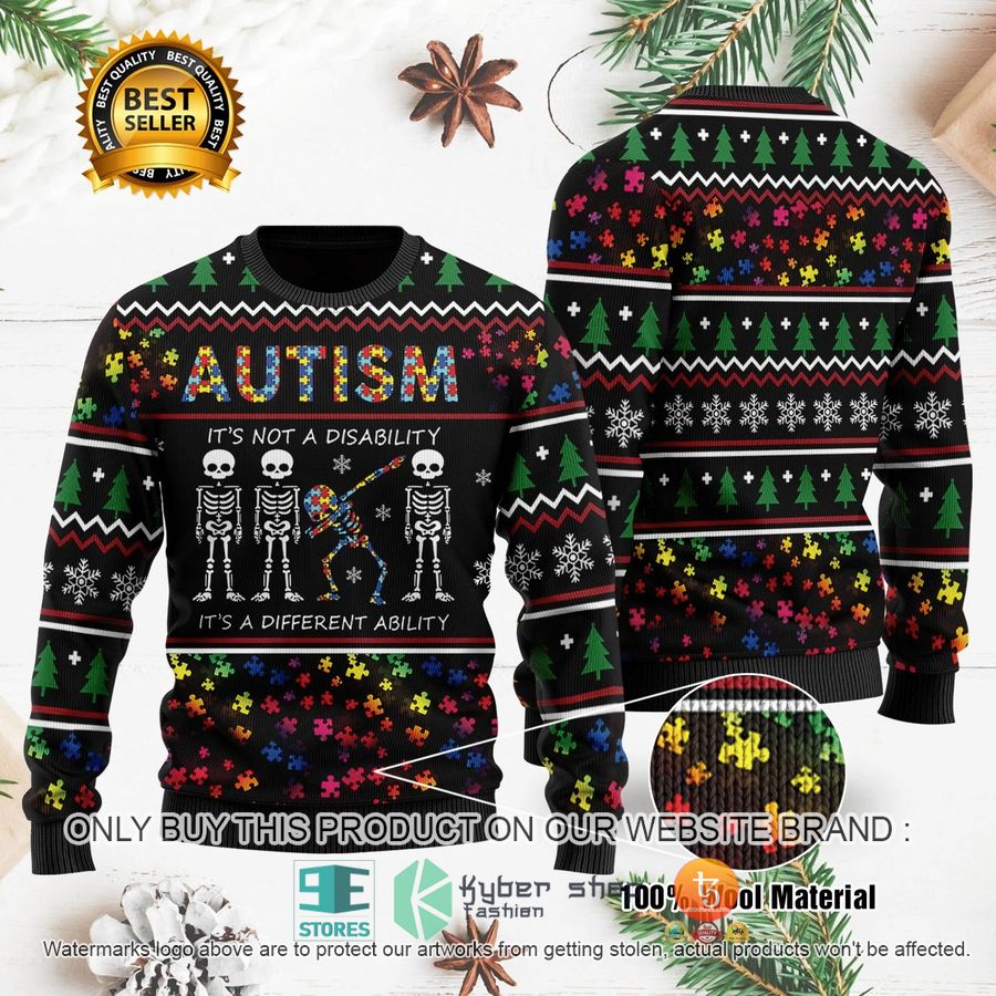 HOT Autism It's Not A Disability Ugly Christmas Sweater 1 autism its not a disability ugly christmas sweater 1 36148